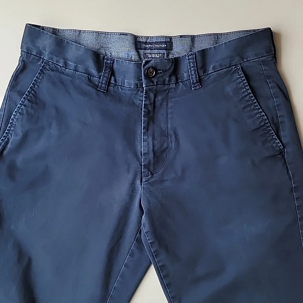 Mens' Tommy Hilfiger Tailored Fit Bleu Pants, Size 32x30 - Picture 5 of 8
